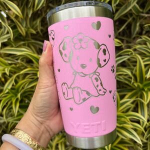 Spottie Dottie 20 oz Power Pink Yeti Tumbler