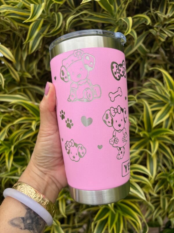 Spottie Dottie 20 oz Power Pink Yeti Tumbler - Image 2