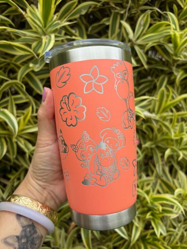 San x Pooh Beach 20 oz Coral Yeti Tumbler - Image 2
