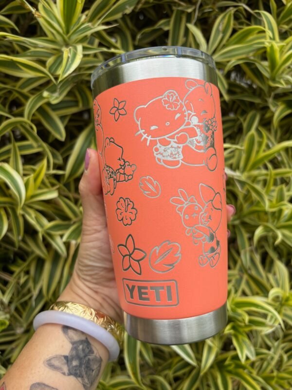 San x Pooh Beach 20 oz Coral Yeti Tumbler - Image 3
