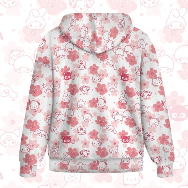 Kirei Cherry Blossom Full Zip Jacket with Hoodie - Image 2