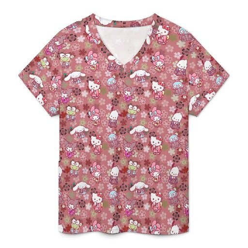 San Kimono Unisex Scrub Top