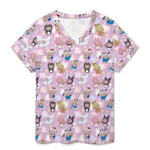 San Labubu Unisex Scrub Top