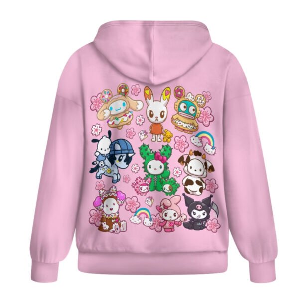 HK TKDK Pink Full Zip Jacket with Hoodie - Image 2
