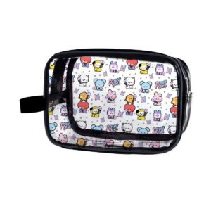 BT21 PVC Plastic Toiletry Cosmetic Bag